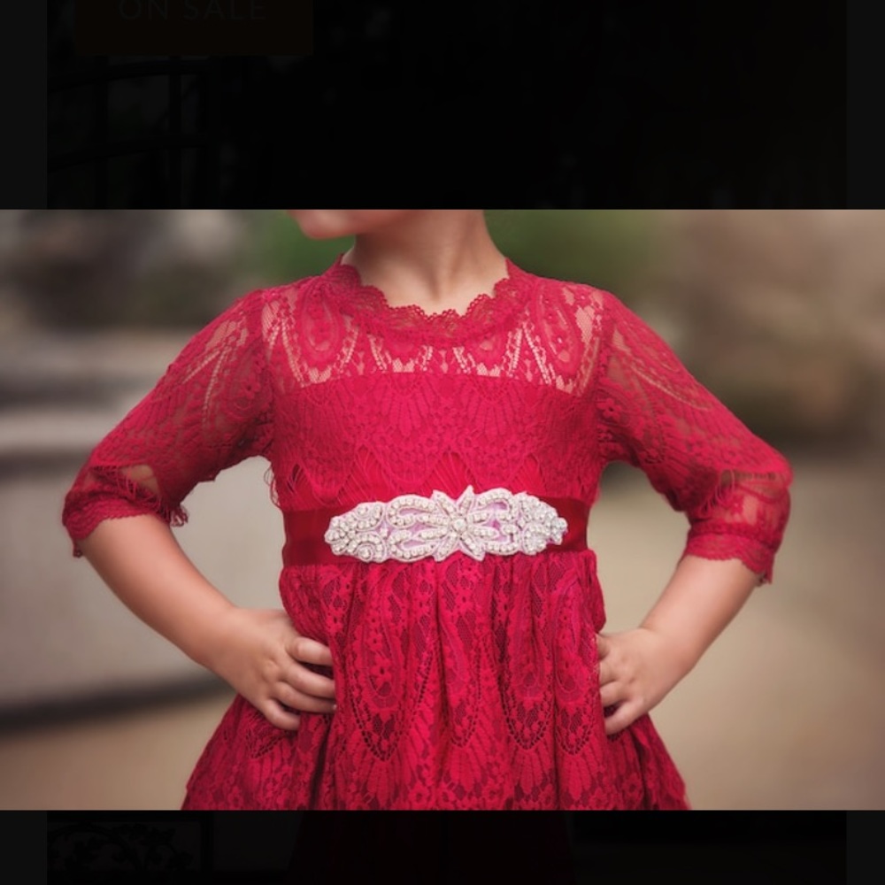 Trish Scully BELLA RAFAELA DRESS & BELT Size 7 - Picture 3 of 4